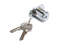 25mm Plunger Lock, Chrome on Brass, Lockable